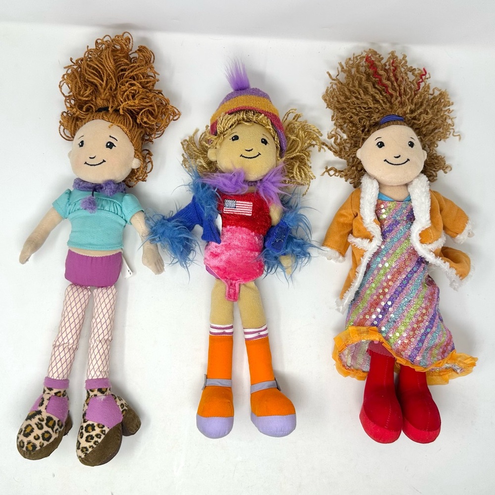 Vtg Groovy Girls Plush Toy Lot (3) Manhattan - Danika O’Ryan Vanessa